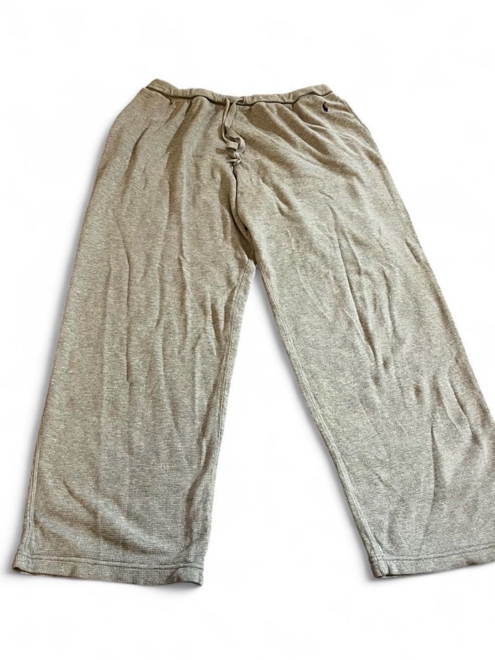 Polo Ralph Lauren Lounge Pants Mens XL Gray Waffle Knit Thermal Cotton Sleepwear